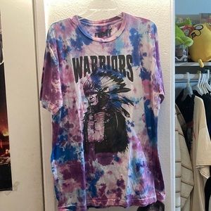 Purple and blue tie dye shirt